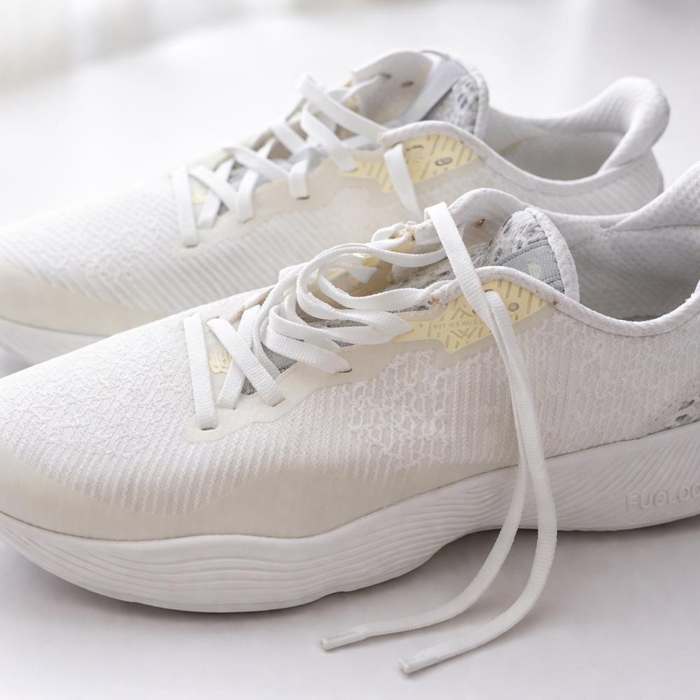 New Balance White Athletic Running Shoes